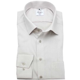 MARVELIS Hemd MODERN FIT diamant Jacquard structure langarm