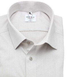 MARVELIS Hemd MODERN FIT diamant Jacquard structure langarm