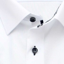 MARVELIS Hemd MODERN FIT uni langarm kontrast