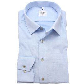 MARVELIS Hemd MODERN FIT diamant Jacquard structure langarm