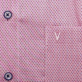 MARVELIS Hemd MODERN FIT diamant Jacquard structure langarm
