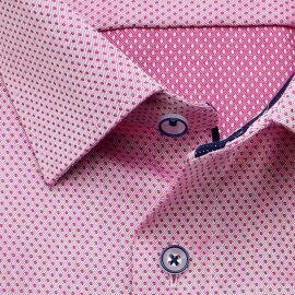 MARVELIS Hemd MODERN FIT diamant Jacquard structure langarm