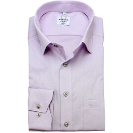 MARVELIS Hemd MODERN FIT diamant Jacquard structure langarm