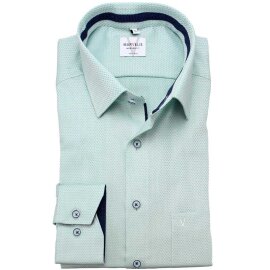 MARVELIS Hemd MODERN FIT diamant Jacquard structure langarm