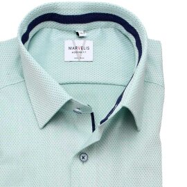 MARVELIS Hemd MODERN FIT diamant Jacquard structure langarm