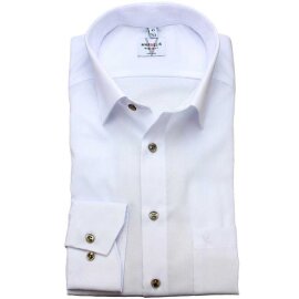 MARVELIS Hemd MODERN FIT diamant Jacquard structure langarm