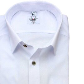 MARVELIS Hemd MODERN FIT diamant Jacquard structure langarm