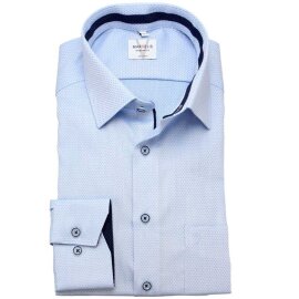 MARVELIS Hemd MODERN FIT diamant Jacquard structure langarm