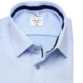 MARVELIS Hemd MODERN FIT diamant Jacquard structure langarm