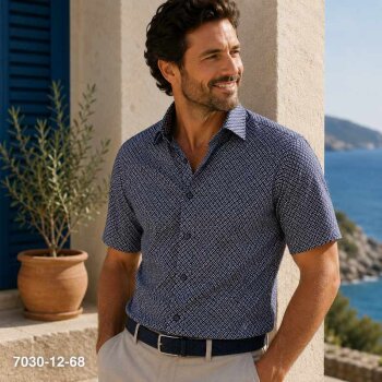 MARVELIS camisa para hombres COMFORT FIT statement mangas cortas