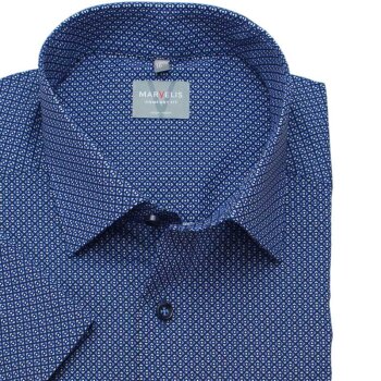 MARVELIS Hemd COMFORT FIT modischer statement Druck halbarm