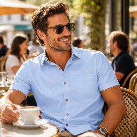 MARVELIS Hemd COMFORT FIT fil a fil halbarm