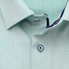 MARVELIS Hemd MODERN FIT sommer jacquard halbarm