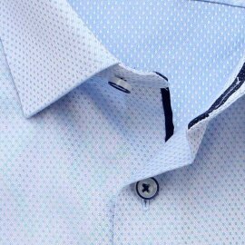 MARVELIS Hemd MODERN FIT sommer jacquard halbarm
