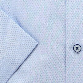 MARVELIS MODERN FIT diamante jacquard camisa para hombres mangas cortas