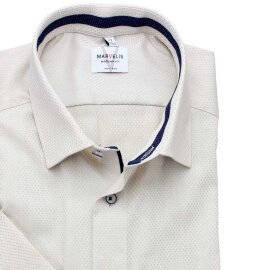 MARVELIS chemise pour homme MODERN FIT diamant jacquard à manches courtes