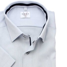 MARVELIS chemise pour homme MODERN FIT diamant jacquard à manches courtes