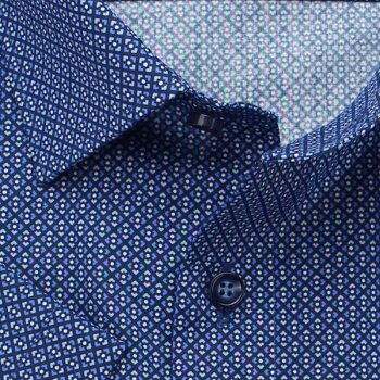 MARVELIS Hemd MODERN FIT modischer statement Druck halbarm