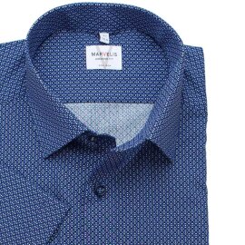 MARVELIS Hemd MODERN FIT modischer statement Druck halbarm