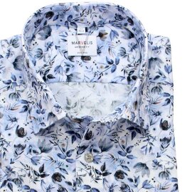 MARVELIS Hemd MODERN FIT modischer statement Druck halbarm