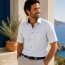 MARVELIS chemise pour homme COMFORT FIT jacquard à manches courtes