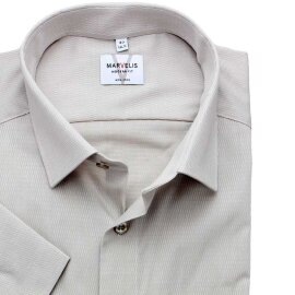MARVELIS chemise pour homme MODERN FIT diamant jacquard à manches courtes