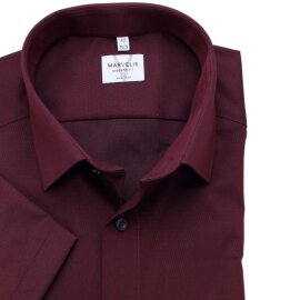 MARVELIS MODERN FIT diamante jacquard camisa para hombres mangas cortas