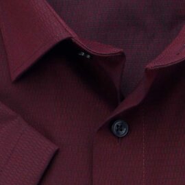MARVELIS MODERN FIT diamante jacquard camisa para hombres mangas cortas
