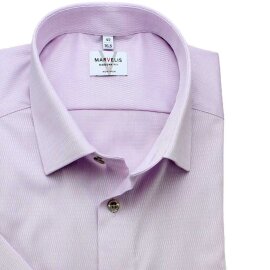 MARVELIS MODERN FIT diamante jacquard camisa para hombres mangas cortas