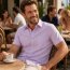 MARVELIS MODERN FIT diamante jacquard camisa para hombres mangas cortas