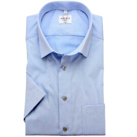 MARVELIS MODERN FIT diamante jacquard camisa para hombres mangas cortas