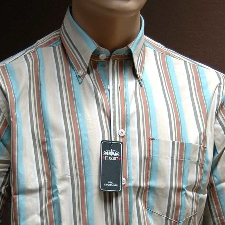J.T. Ascott chemise pour homme carreau à manches courtes (01-0035)