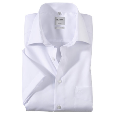 OLYMP LUXOR chemise pour homme COMFORT FIT uni à manches courtes (0254-12-00)