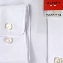OLYMP LUXOR Hemd modern fit uni camisa para hombres mangas largas
